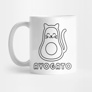 Avogato Color Your Own Shirt Cinco De Mayo Cat Avocado For Kids Mug